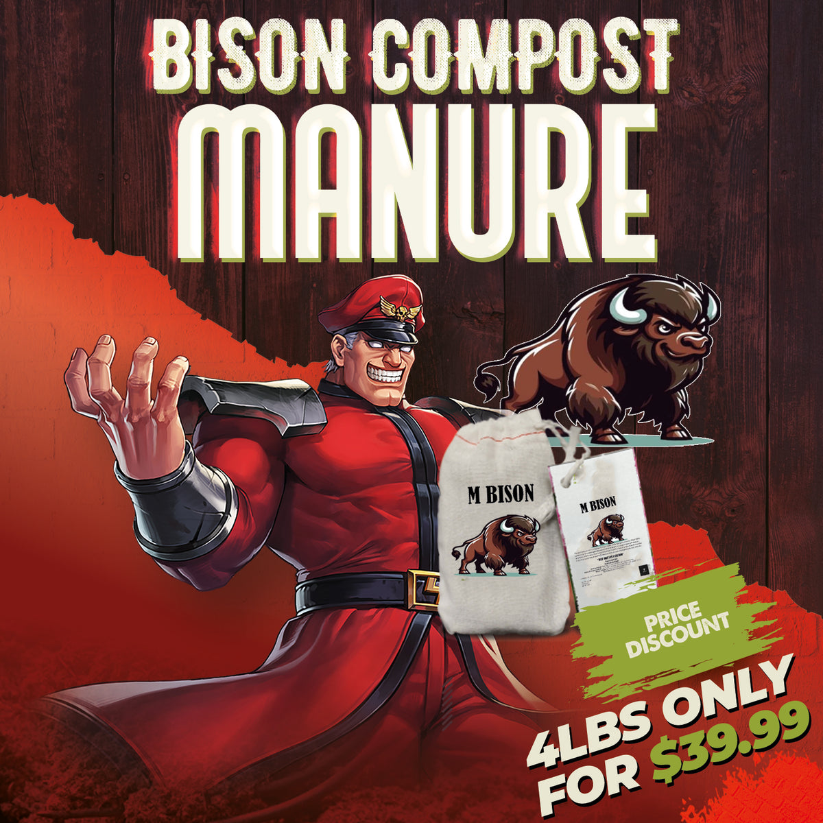 Bison compost manure